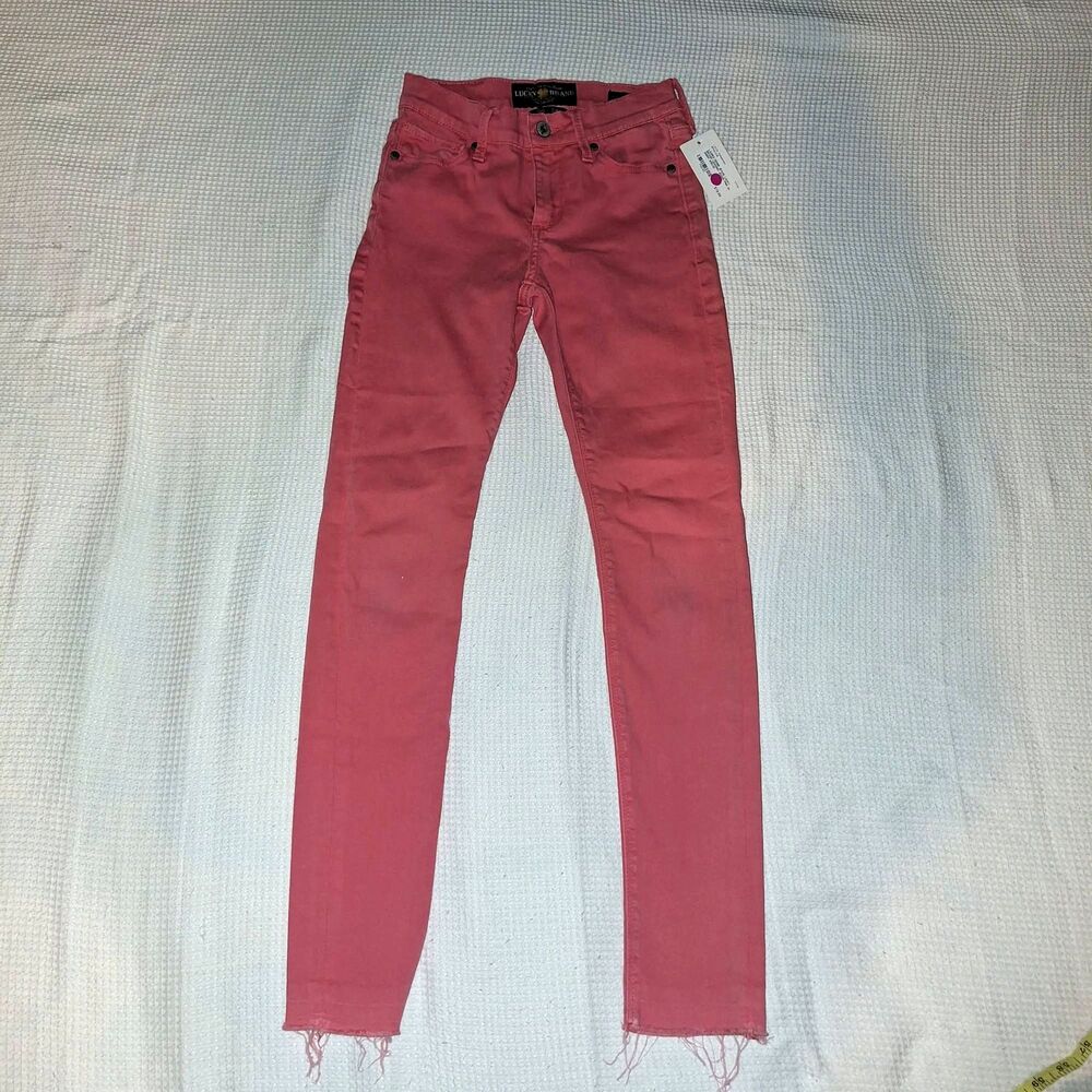 Coral nwt Lucky Brand Skinny Brooke Leggings Jeans 00/24